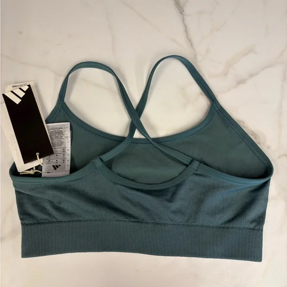 adidas Dark Green Sports Bra - Picture 3 of 7